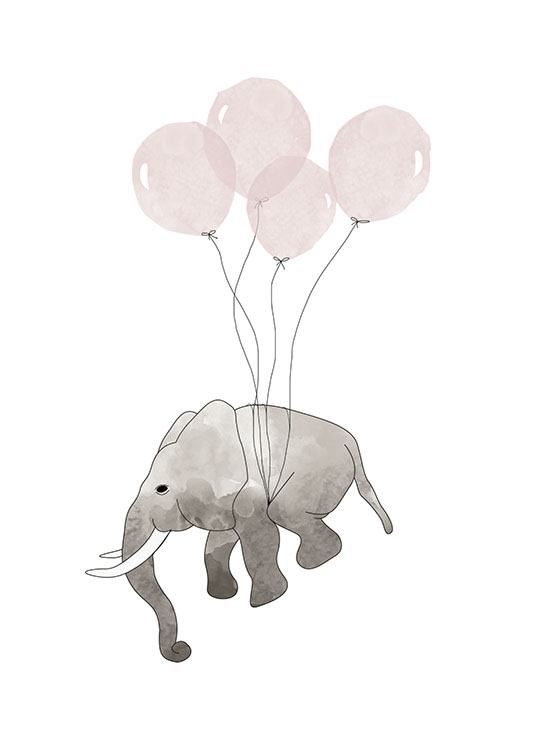 Elephant Pink, Poster / Kinder bei Desenio AB (7780)