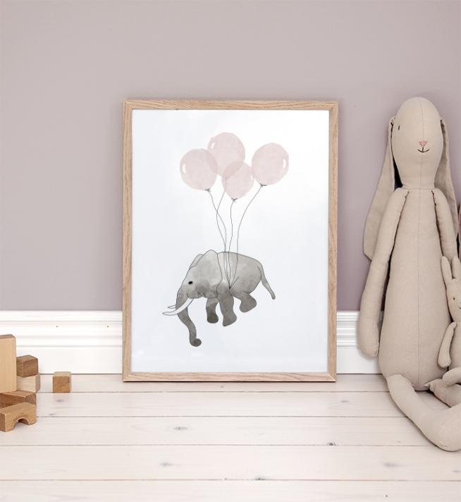 Elephant Pink, Poster / Kinder bei Desenio AB (7780)