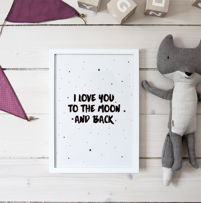 Moon And Back, Poster / Kinder bei Desenio AB (7786)