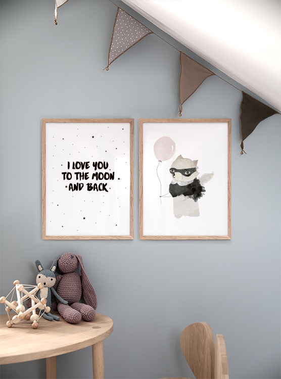 Moon And Back, Poster / Kinder bei Desenio AB (7786)