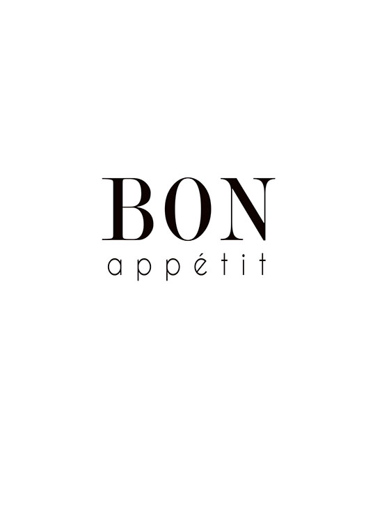 Bon Appetit Text, Poster