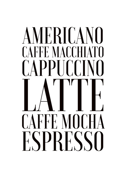 Coffee, Poster / Poster mit Sprüchen bei Desenio AB (7897)
