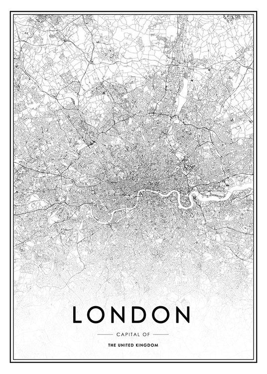 London Poster / Zwart wit bij Desenio AB (8126)