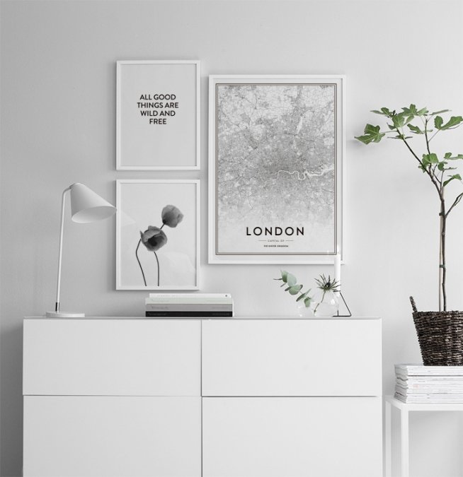 London Poster / Schwarz-Weiß bei Desenio AB (8126)