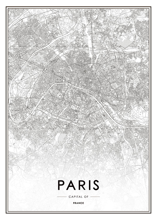 Paris Map, Affiche