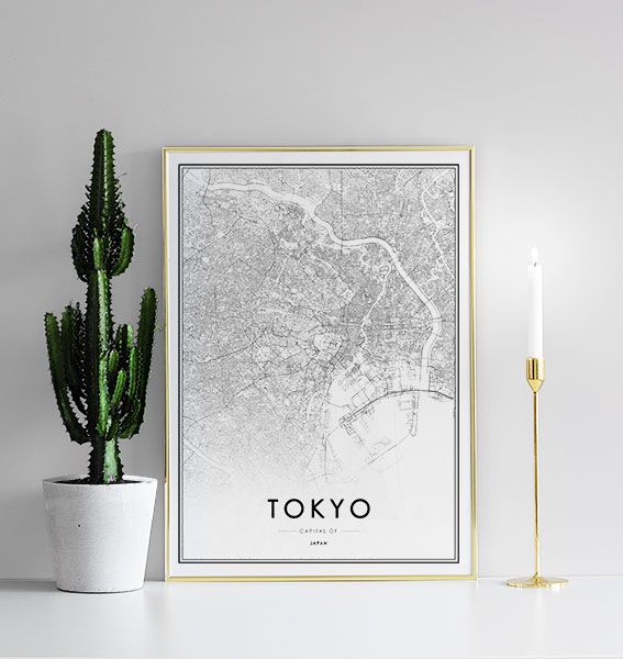 Tokyo, Posters / Zwart wit bij Desenio AB (8135)
