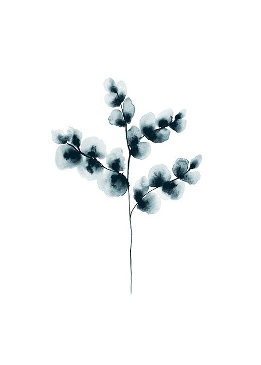 Cotton Plant Blue, Poster