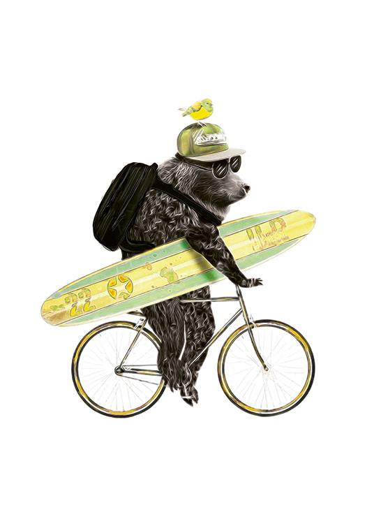 Surfing Bear, Posters