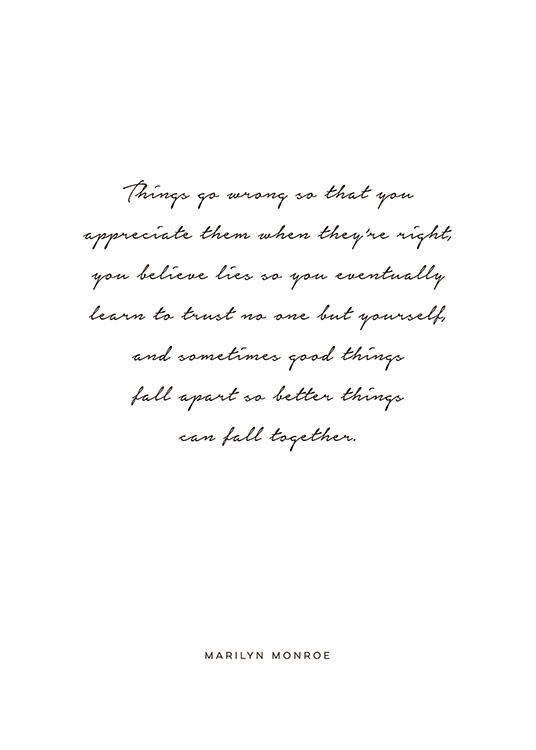 Quote of Marilyn Monroe, Affiches