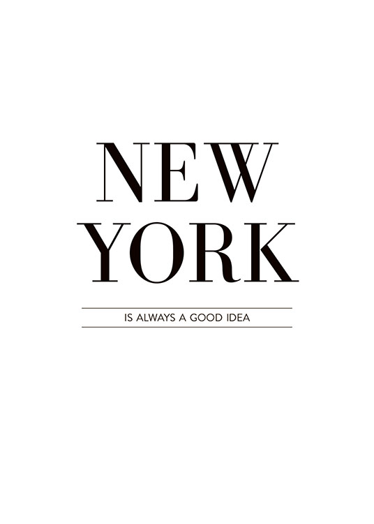 New York Is Always, Affiche / Affiche citation chez Desenio AB (8254)