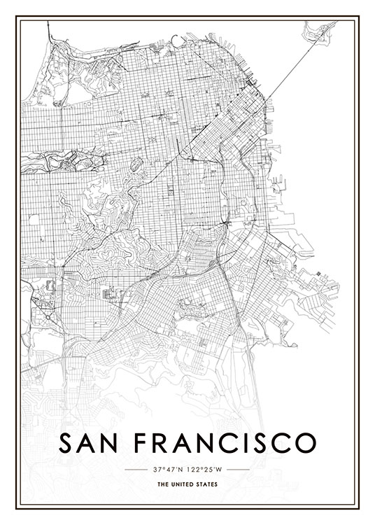 San Francisco Map Affiche
