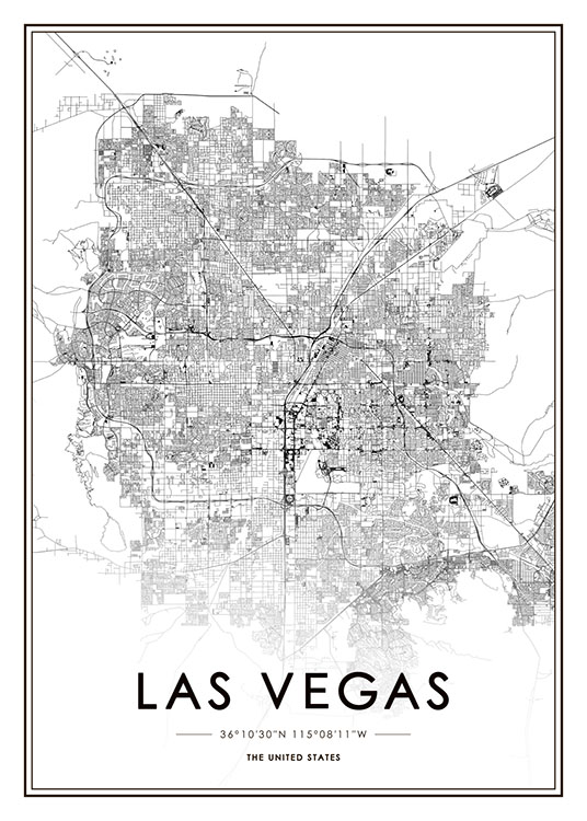 Las Vegas Map Affiche