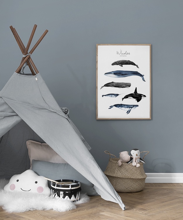 Whales Poster / Posters pour enfants chez Desenio AB (8989)