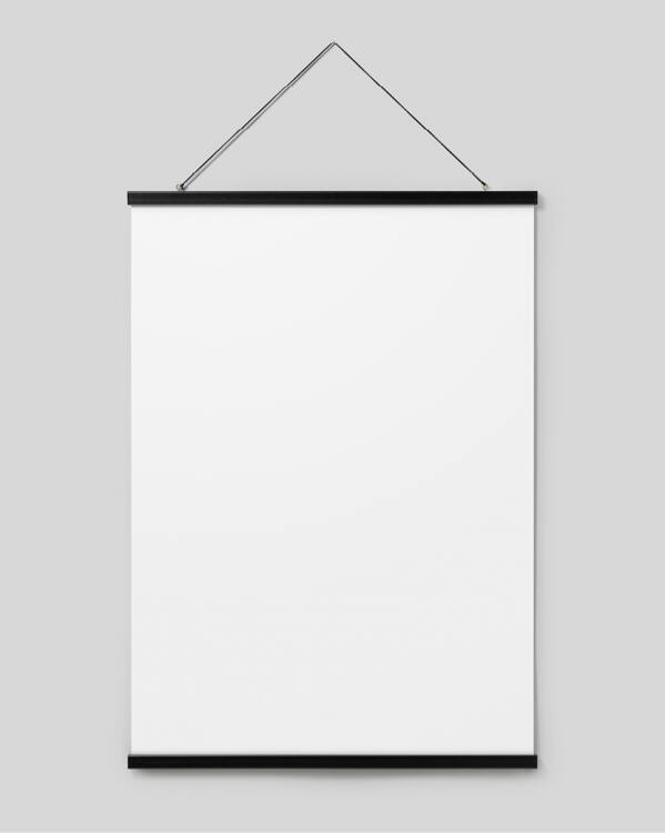  - Porte-affiche noir avec fixation magnétique, 71 cm 