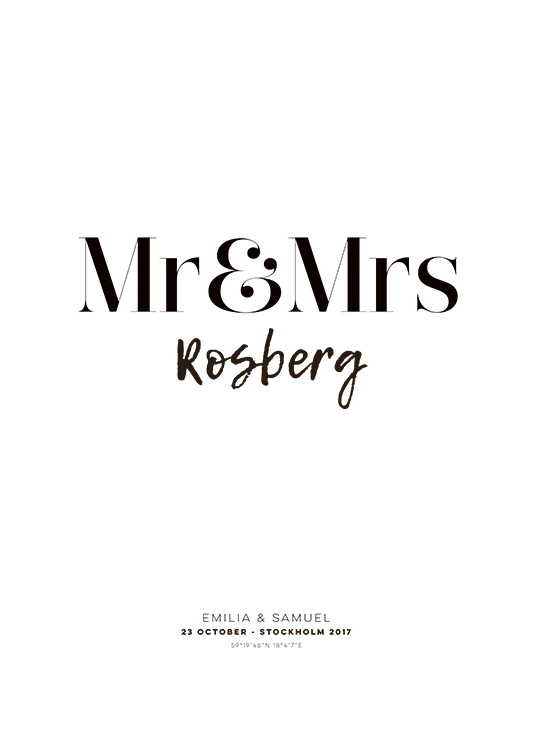 Mr and Mrs Personal Poster