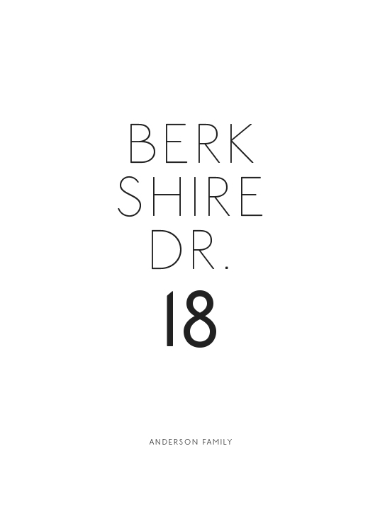 Street Name Family Personal Affiche