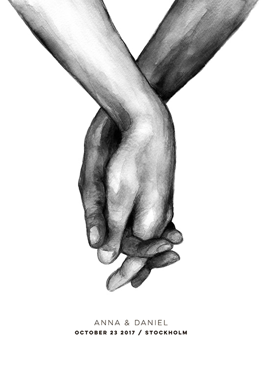 Watercolor Hands Personal Poster