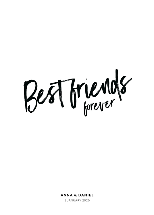 Best Friends Forever Personal Affiche / Noms personnalisés chez Desenio AB (pp0220)