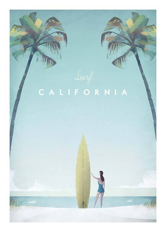 California Travel Poster / Vintage bei Desenio AB (pre0008)